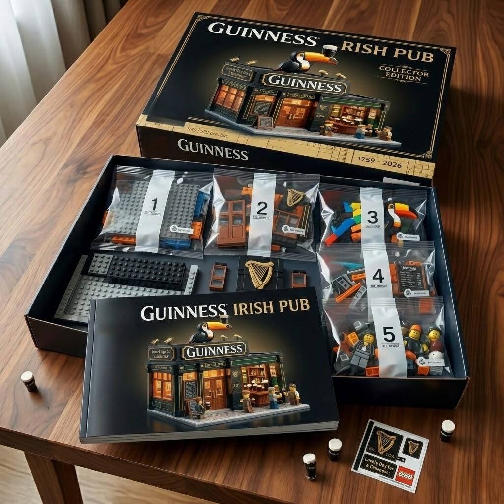 Guinness-Themed Irish Pub Collector Brick Edition