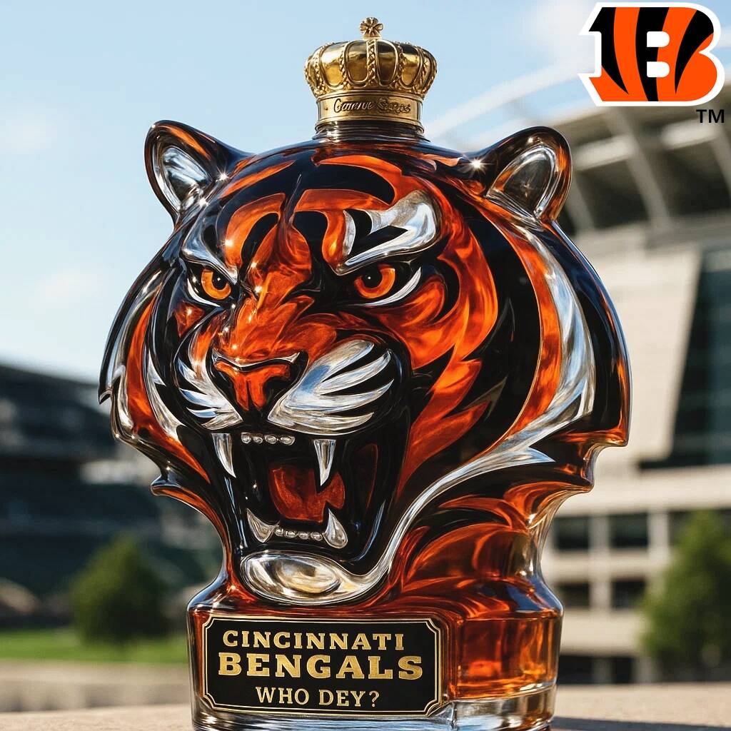 Cincinnati Bengals Whiskey Bottle