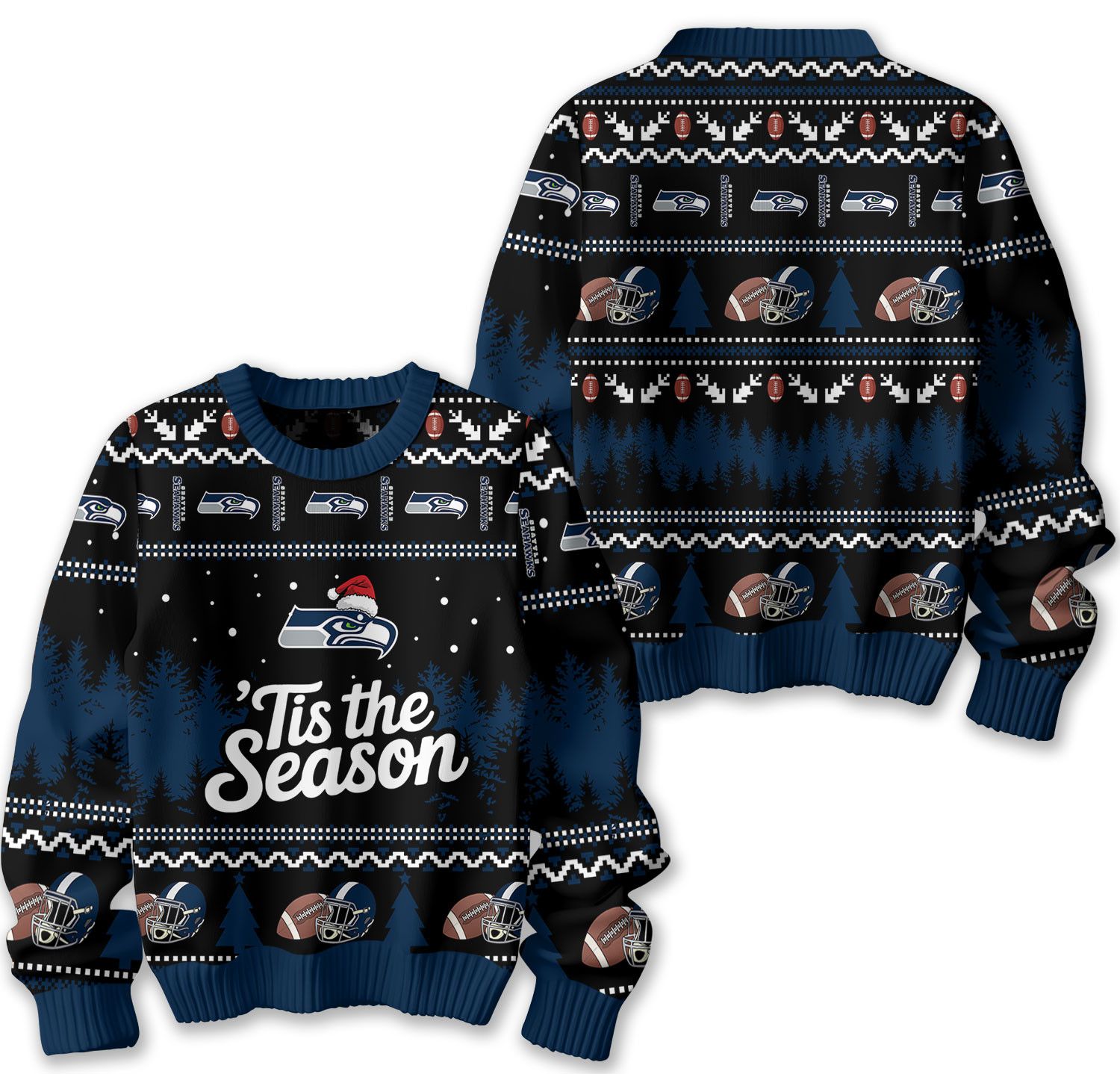 Seattle Seahawks | Premium NFL Tis The Season Ugly Sweater HY