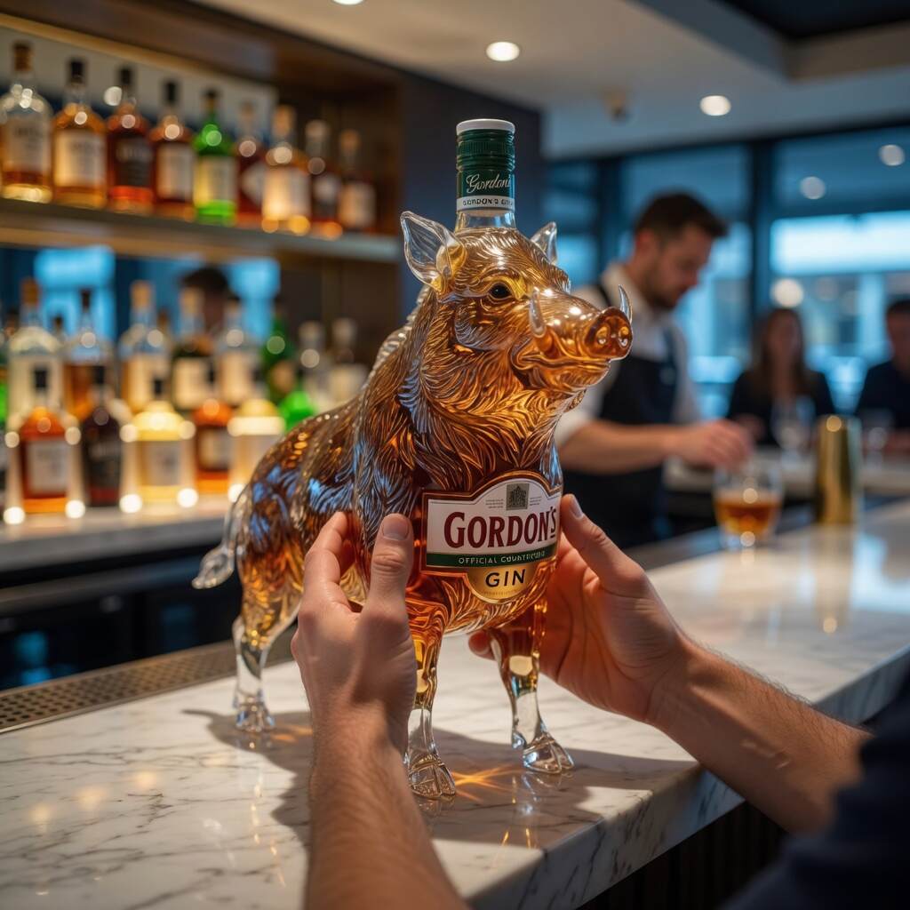 🐗🥃 Gordon’s Wild Boar Gin Bottle