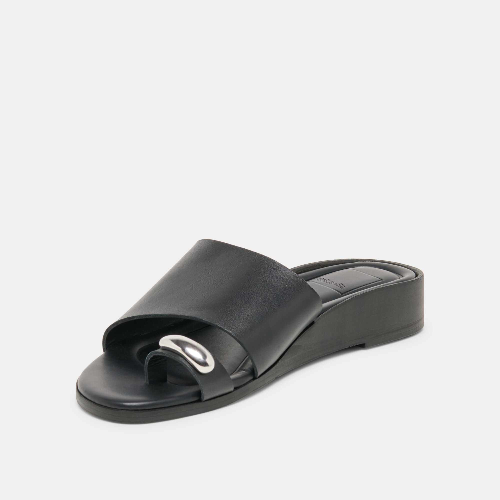 MOXY SANDALS BLACK LEATHER