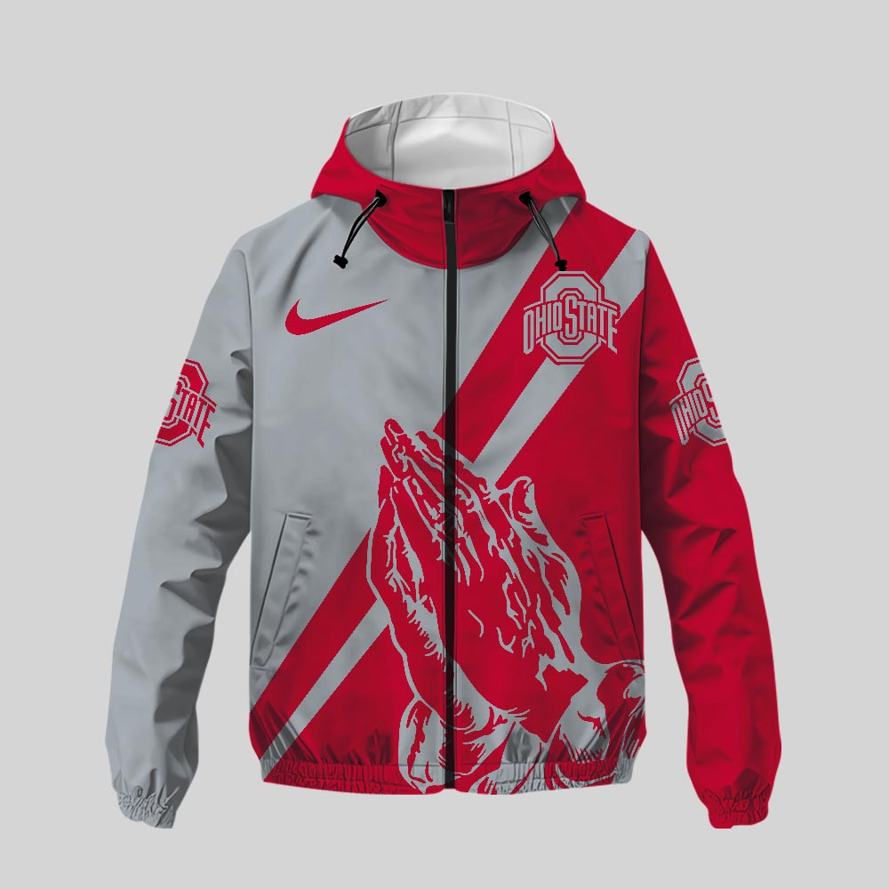 Ohio State Buckeyes | Premium NCAA God Bless My Team Windbreaker Jacket MM