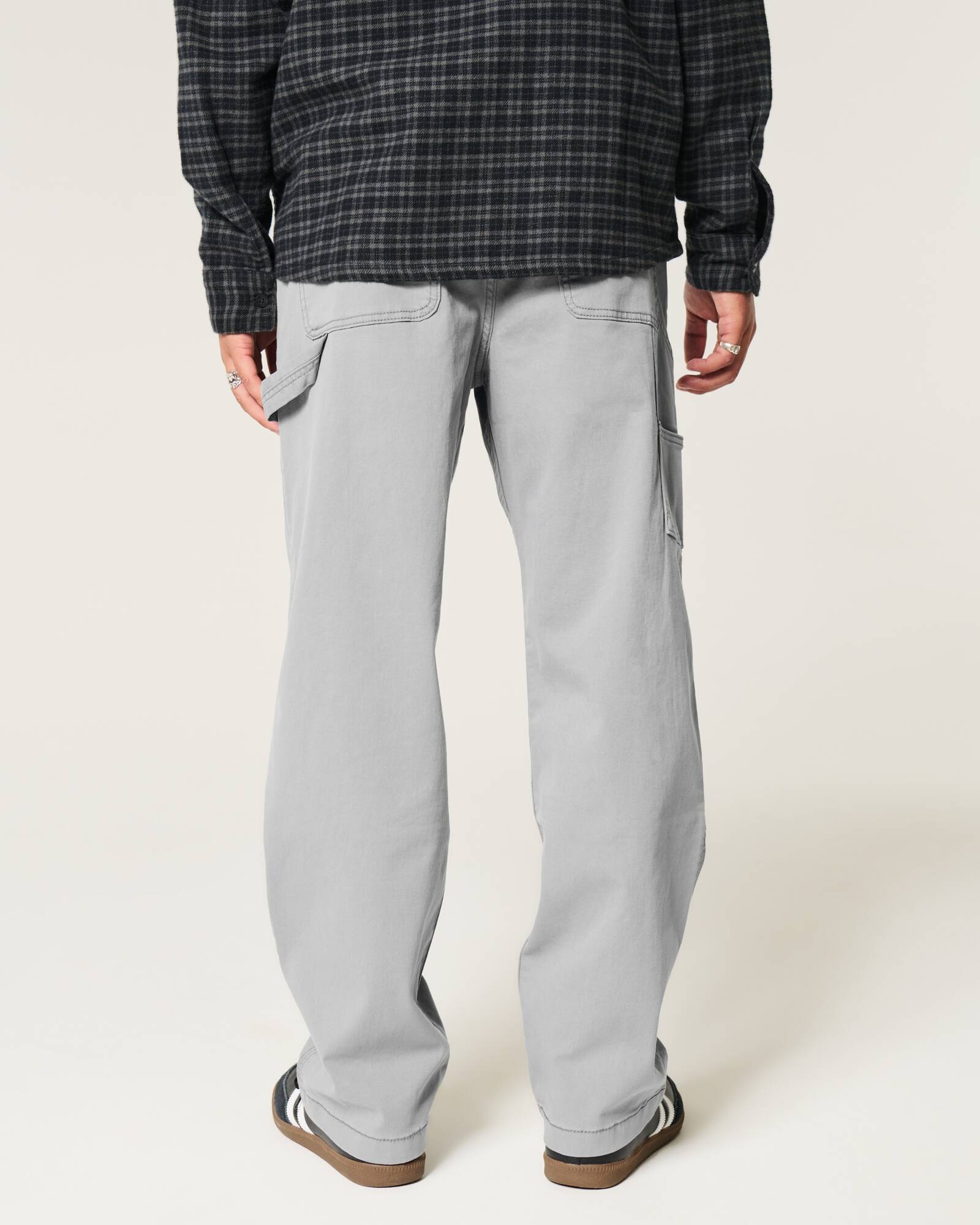 Railroad Stripe Baggy Painter Jeans