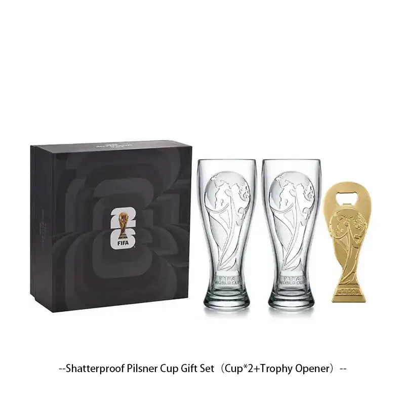 Gift Set（Not Glass） 17oz Shatterproof Trophy Pilsner Plastic Beer Cup&Trophy-Shaped Bottle Opener 3-day delivery Perfect for soccer Fans & Parties summerwins Father`sday