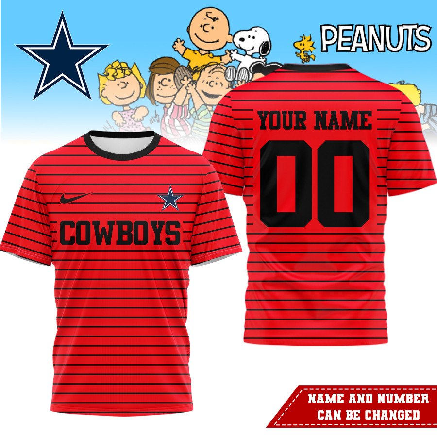 Dallas Cowboys | Premium NFL Peanuts Character Costume 3D Shirt HI