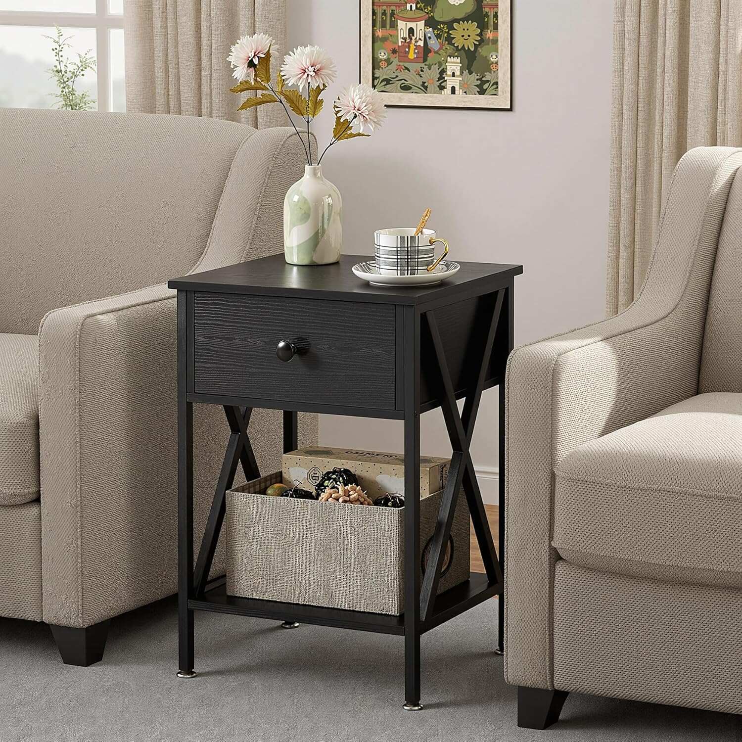 VECELO Nightstand Set of 2