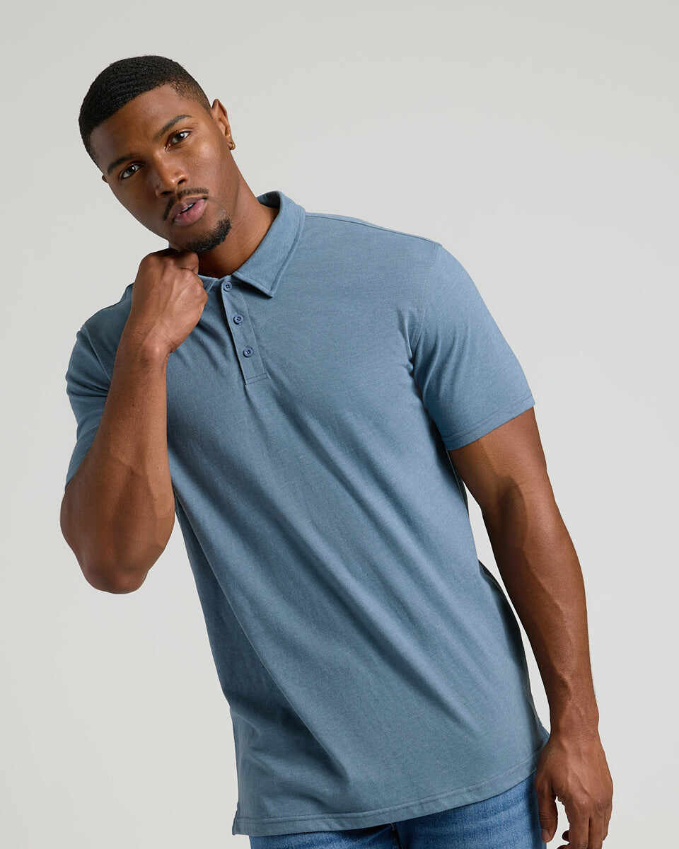 Dark Heather Tempest Short Sleeve Tall Polo