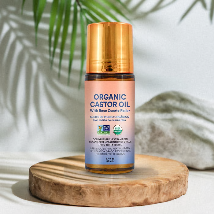 🌿 ✨ Organic Castor Oil Roll-On - For Radiant Skin, Lush Hair & Relaxation