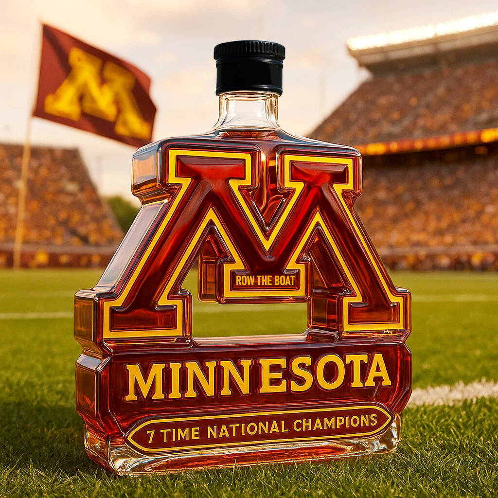 Minnesota Golden Gophers Limited Edition Collector’s Whiskey Bottle