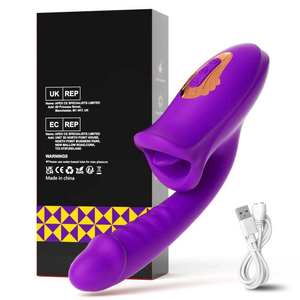 PASSION PULSE Patting Dildo Vibrator: Clit & G-Spot Stimulator