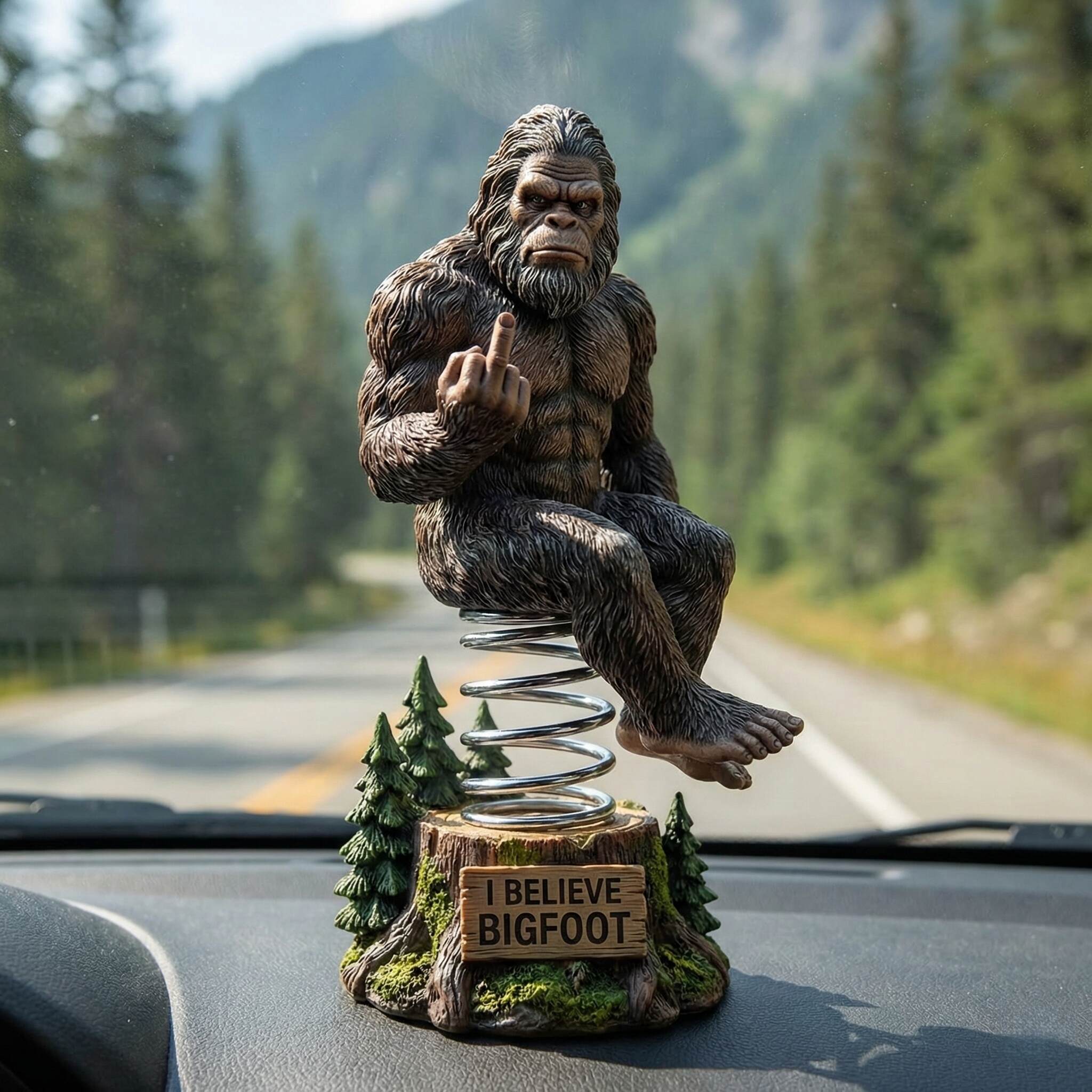 Bigfoot Sasquatch Pacific Northwest Dashboard Bobblehead
