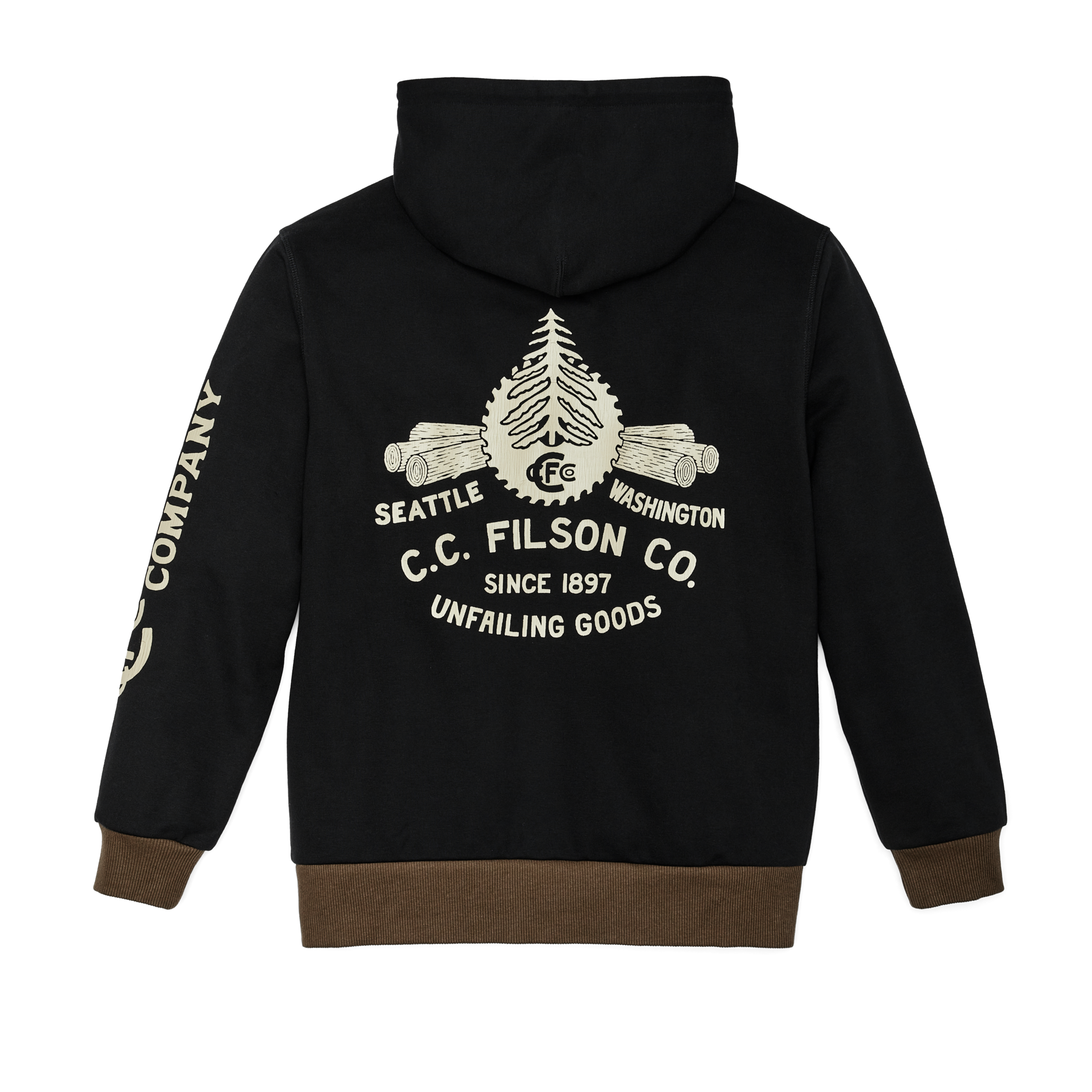 Prospector Graphic Hoodie - Black / Log Mill