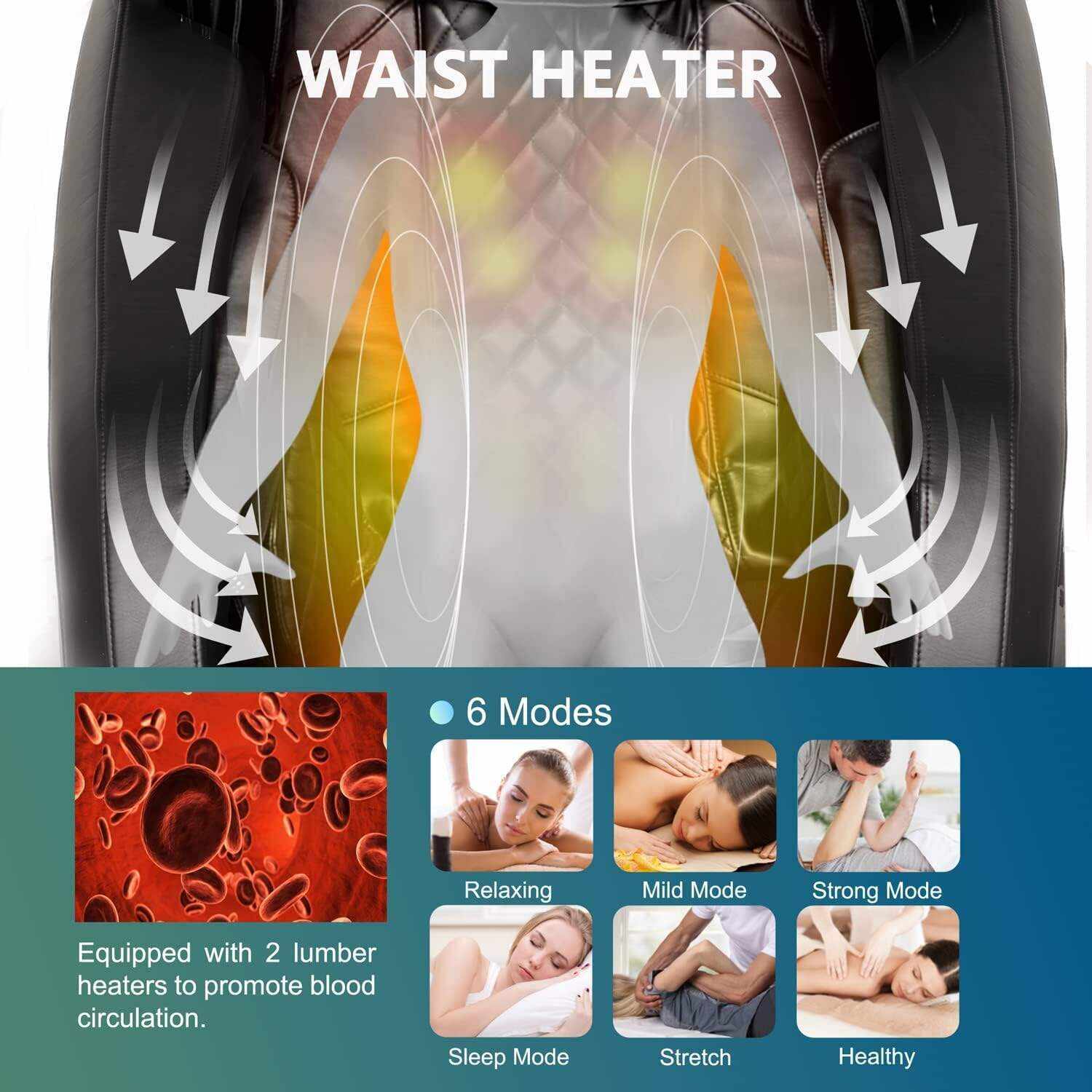 OWAYS Massage Chair,Zero Gravity SL Track Massage Chairs, Full Body Shiatsu Massage Chair Recliner with Space Saving, Auto Body Detection, Thai Stretching, Bluetooth Speaker, Heat, Foot Roller
