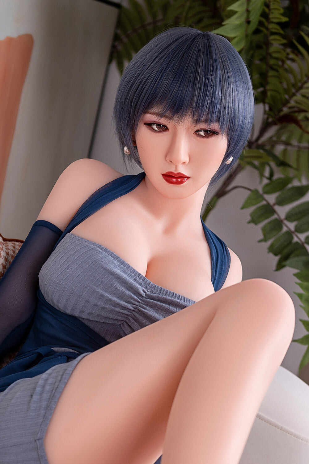 Amelia 5ft25 / 160cm #54 Head TPE Real-Life Short Hair Big Breast Full Size Sex Doll