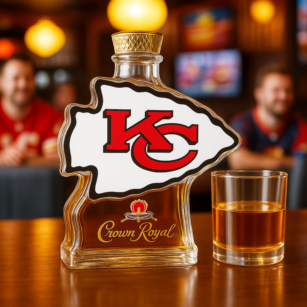 Kansas Chiefs Whiskey Bottle