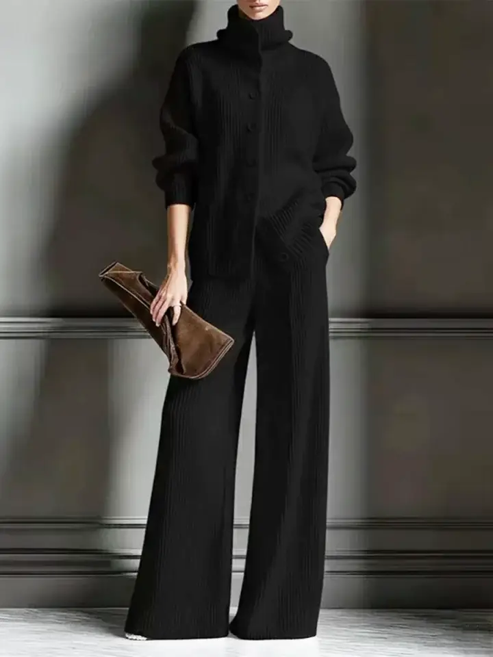 🔥Summer Arrivals🌟Women's Cozy Cardigan Sweater and Pants Two-Piece Set