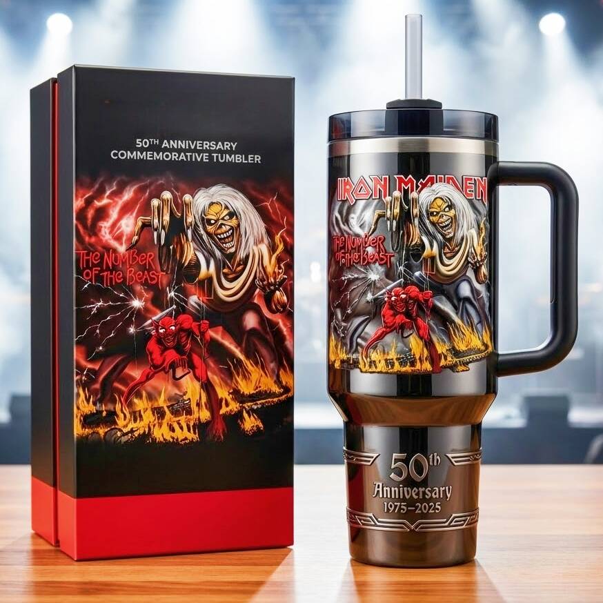 The Iron Maiden 50th Anniversary Tumbler