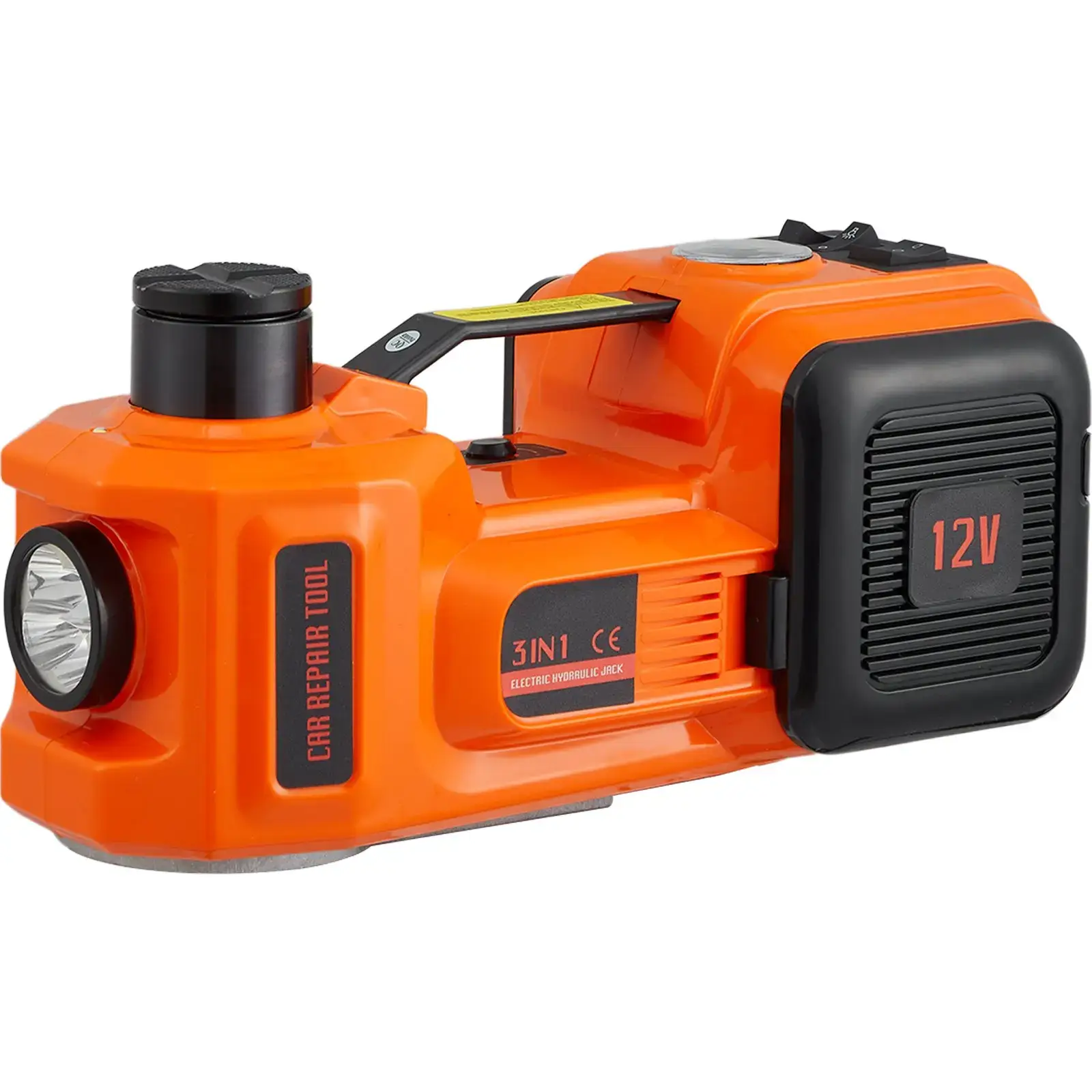 5 Ton Electric Hydraulic Car Jack Kit, Portable Auto Lift with Impact Wrench, Built-in Tire Inflator & LED Light, Tire Change Tool for Sedan SUV MPV Truck Garage & Roadside Repair