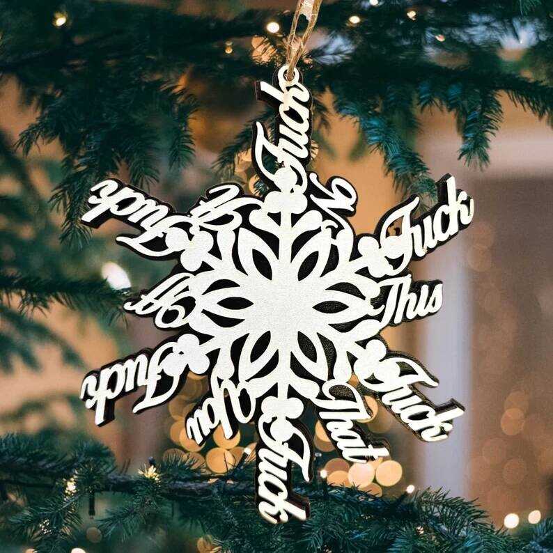 Fk Flake Ornament | Funny Christmas Gifts