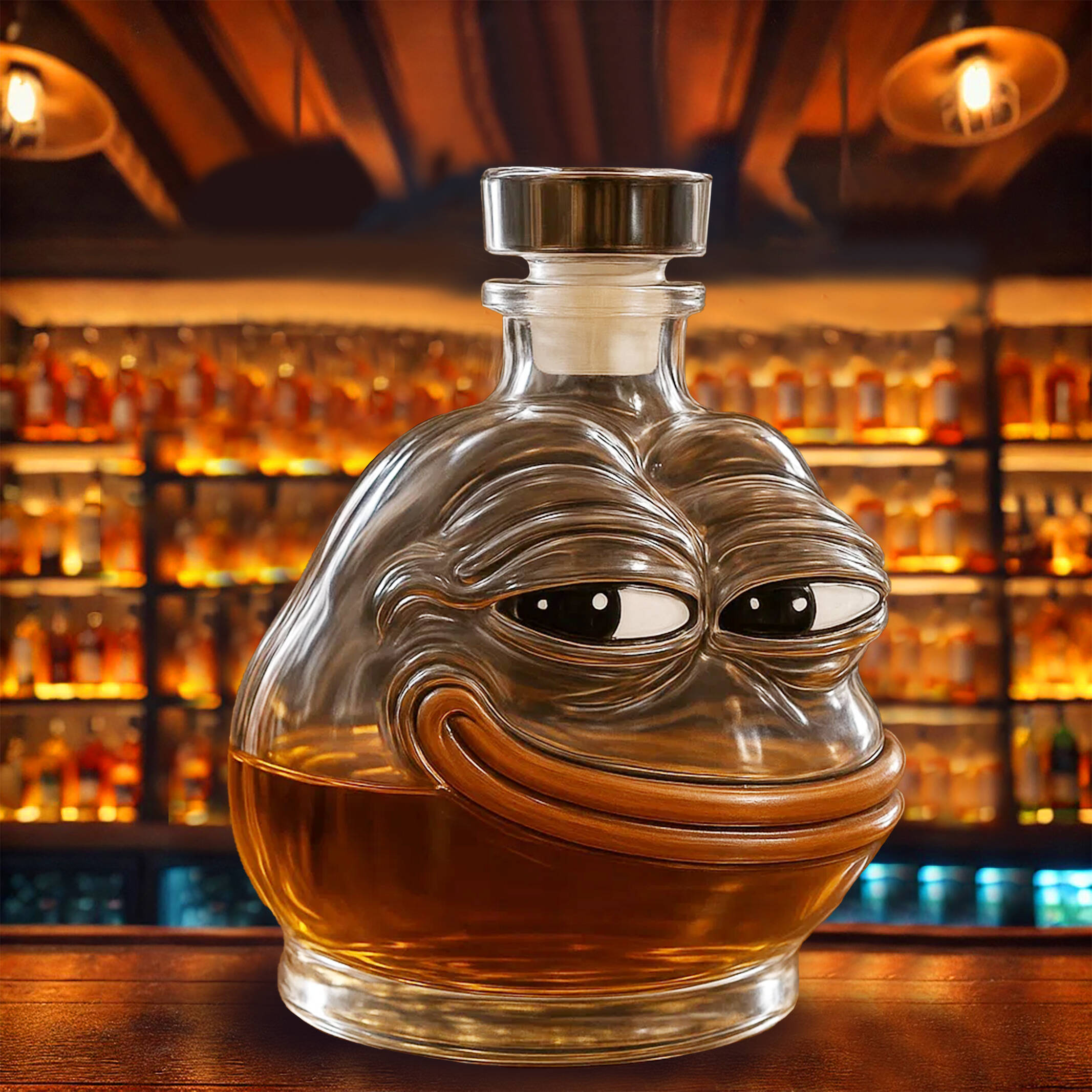 Pepe Whiskey Bottle