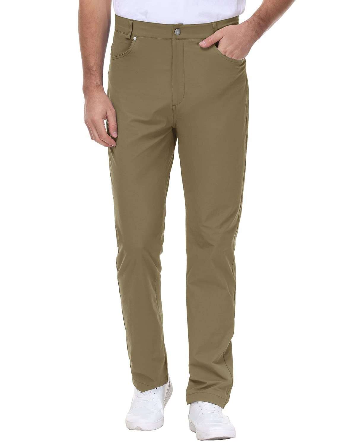 🔥Spring Sale🔥Men's Stretch Golf Pants Lightweight Quick Dry Work Casual Dress Pants 6 Pack