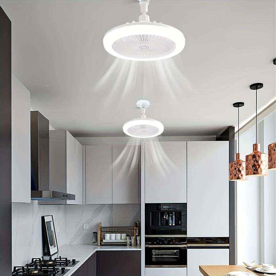 Fan Lamp E27 Screw Connection Fan Bedroom Lamp Household Stepless Integrated Fan Lamp