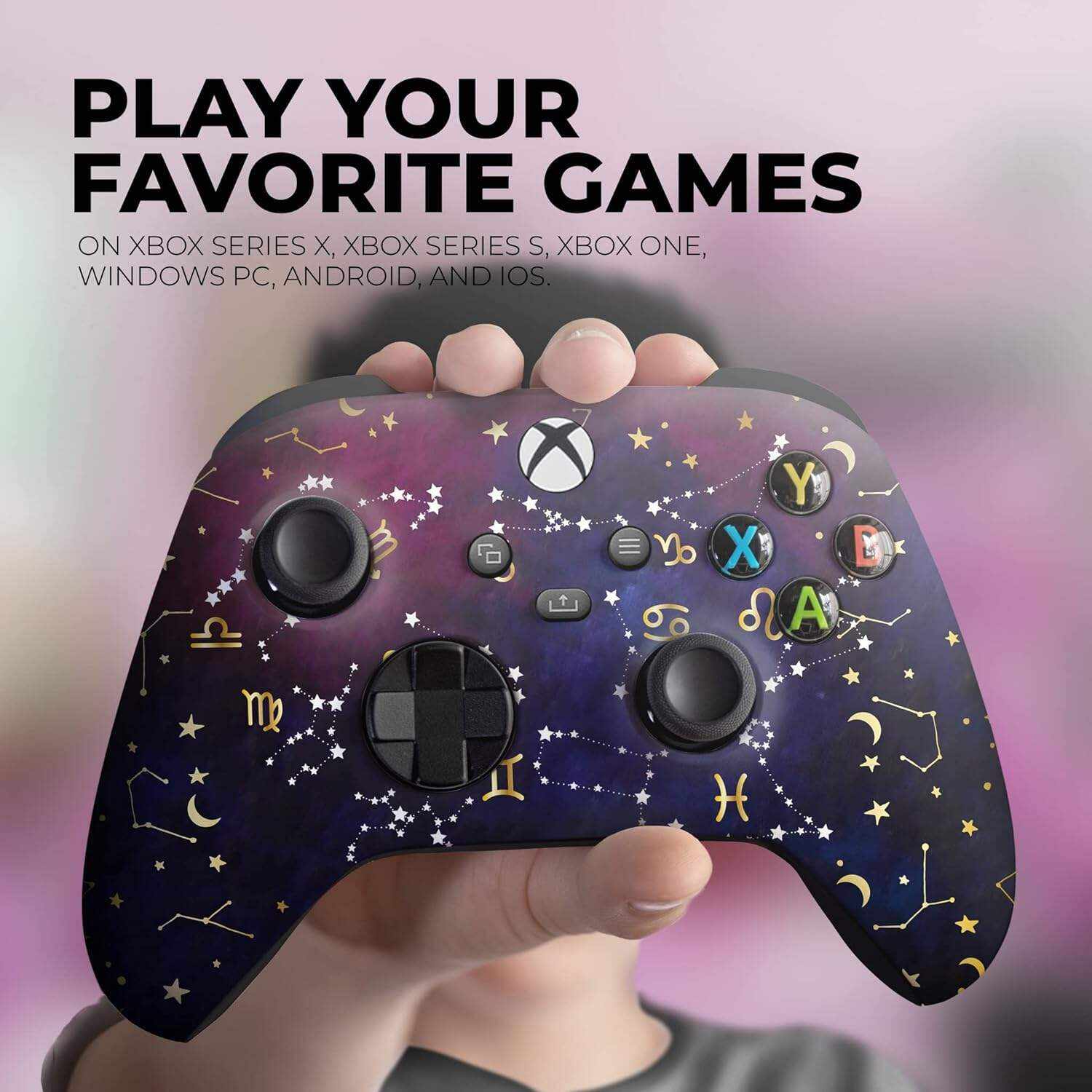 DreamController Original X-box Wireless Controller Special Edition Customized Compatible with X-box One S/X-box Series X/S & Windows 10 Made with Advanced HydroDip Print Technology(Not Just a Skin)