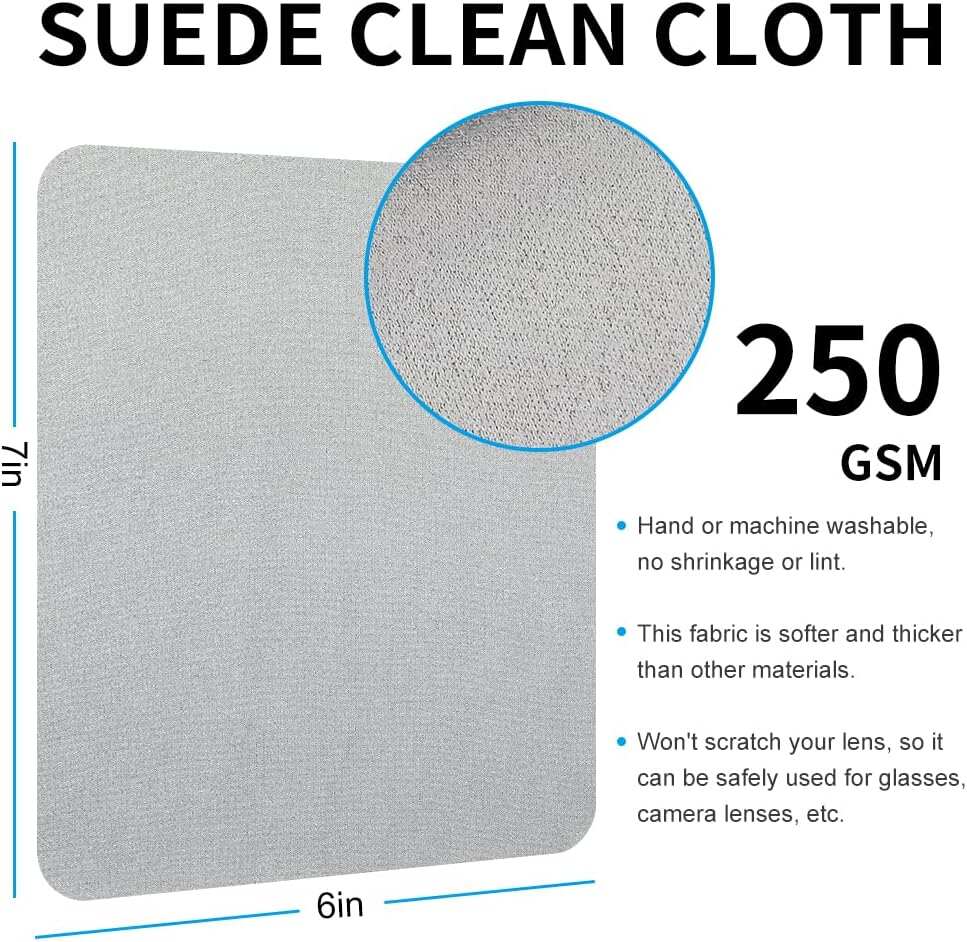100 PCS Glasses Clean Cloth Suede, Lens Clean Cloth for Lenses, Glasses, Screens, Cameras, iPad, iPhone, Eyeglasses (6
