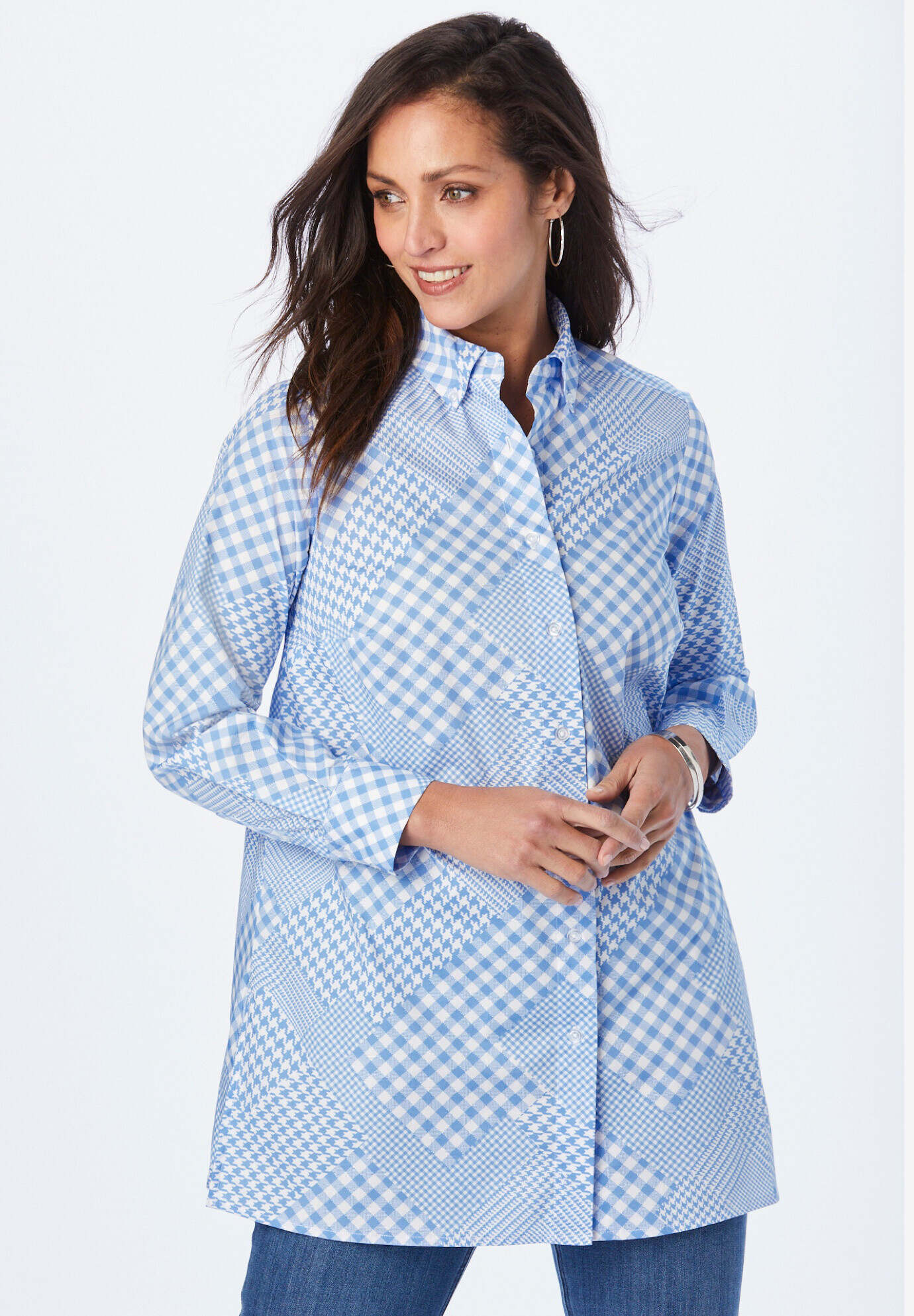 Stretch Poplin Tunic