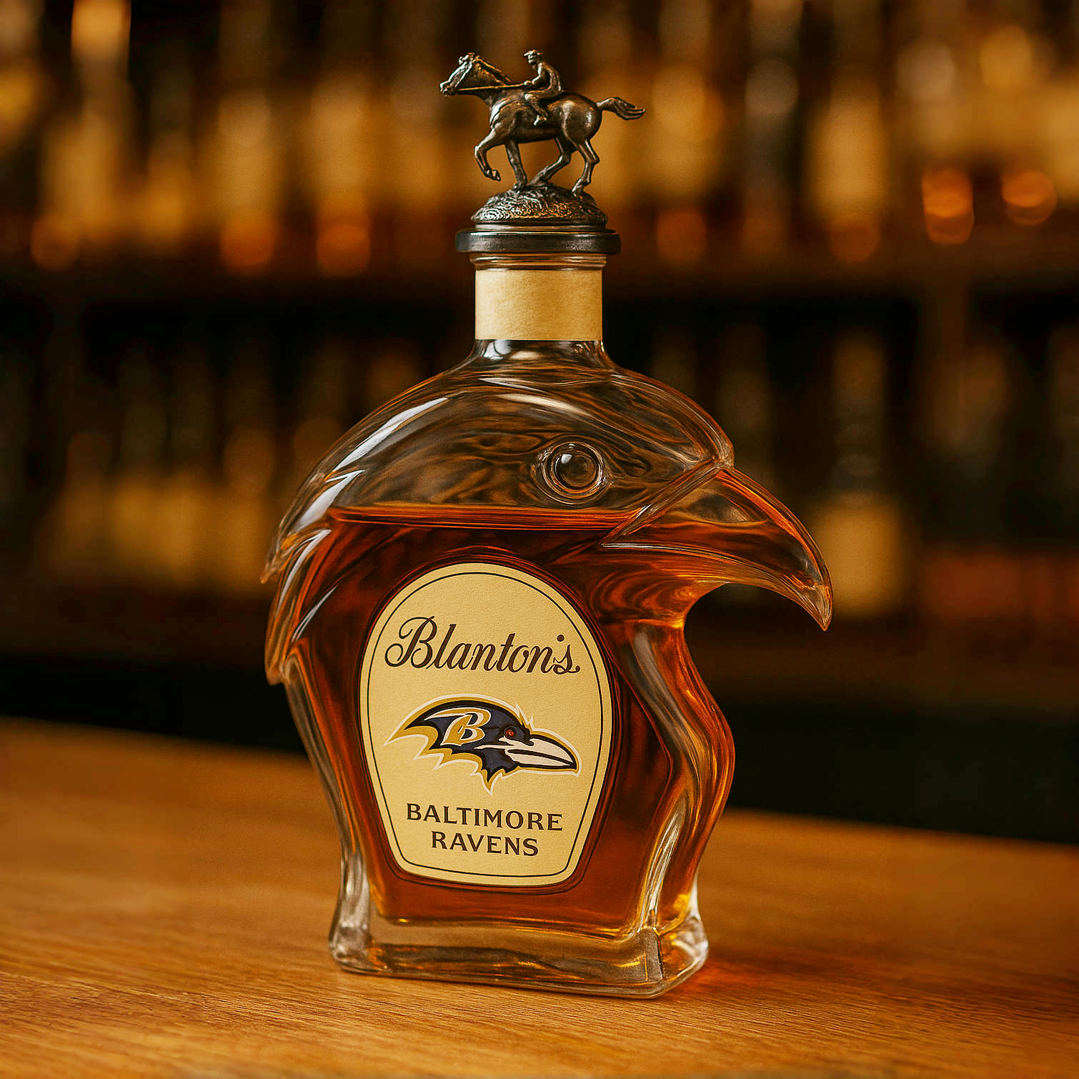 Baltimore Ravens Whiskey Bottle