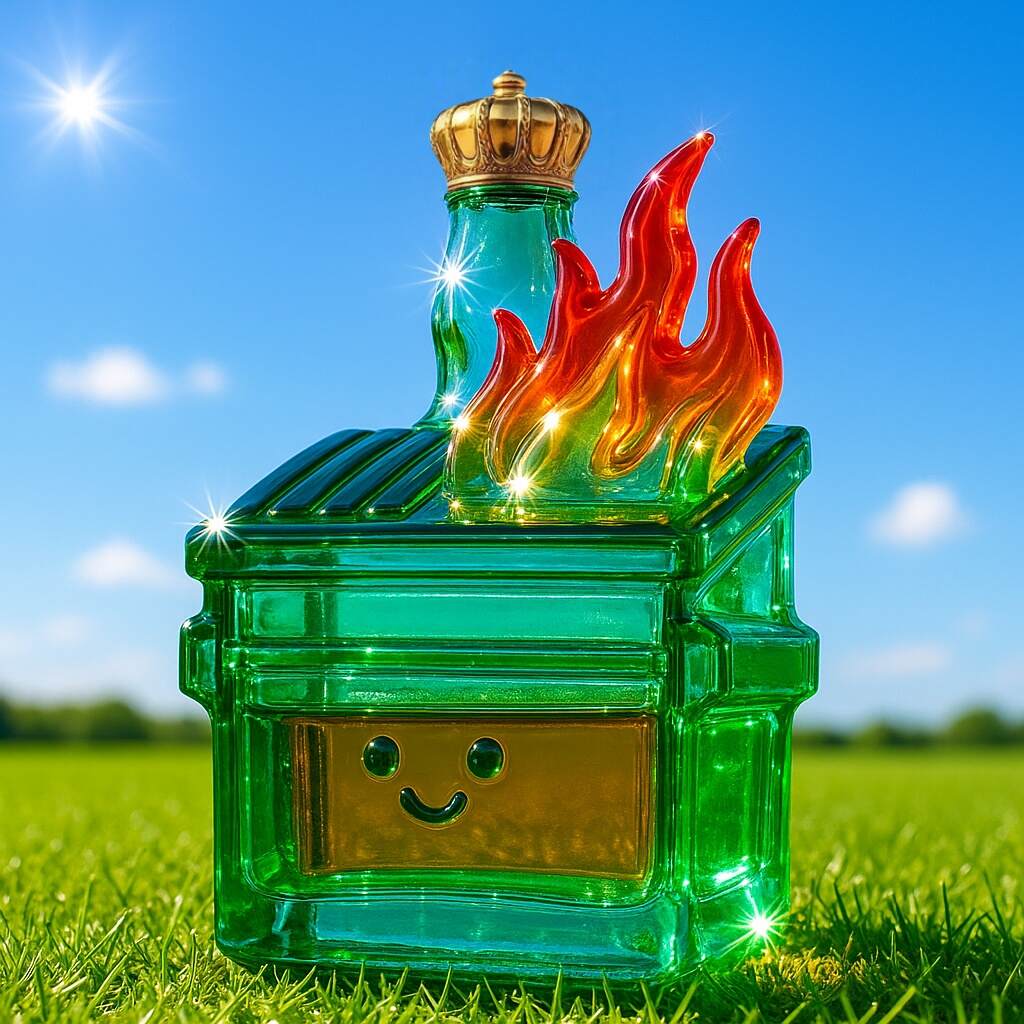 Dumpster Fire Whiskey Bottle