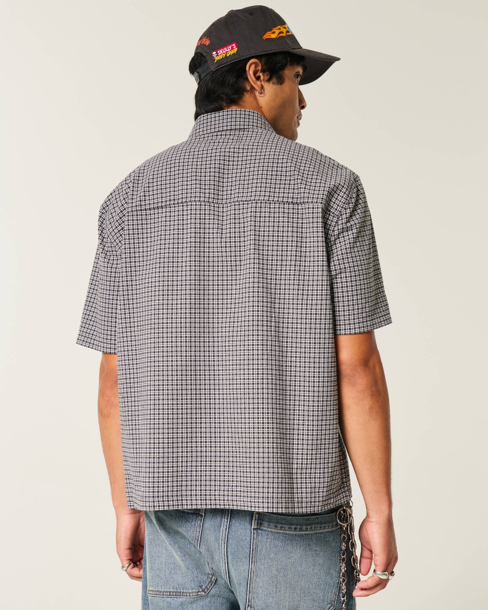 Boxy Short-Sleeve Cherry Graphic Shirt
