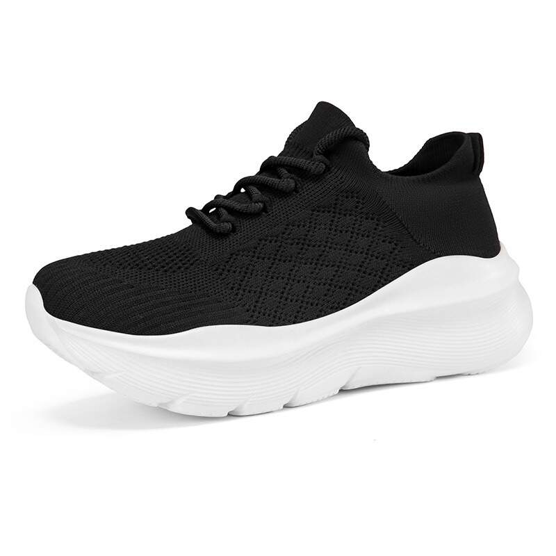 Women's casual sports shoes, men's and women's identical fly-ribbed casual sports shoes, comfortable sports socks, dance shoes