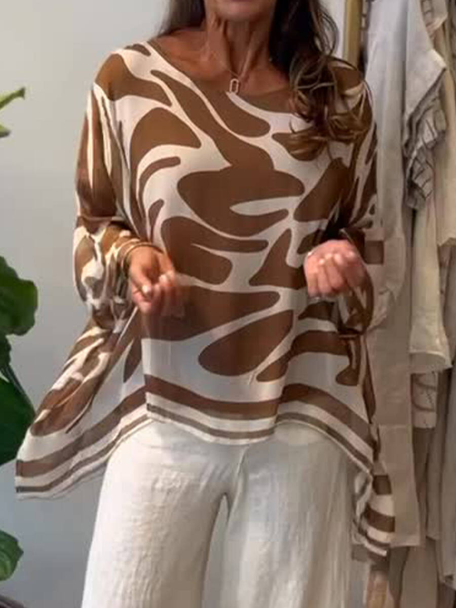 🔥Summer Arrivals🌟Loose-fitting Casual Printed Chiffon Top