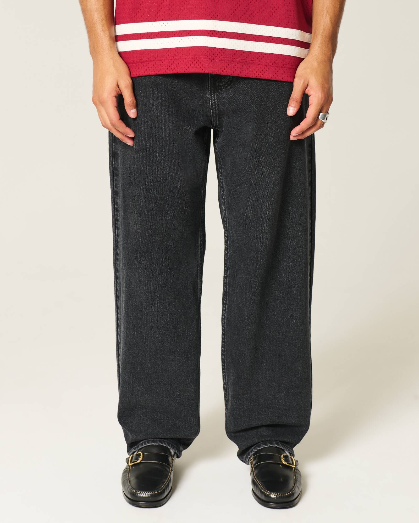 Medium Wash Skater Baggy Jeans