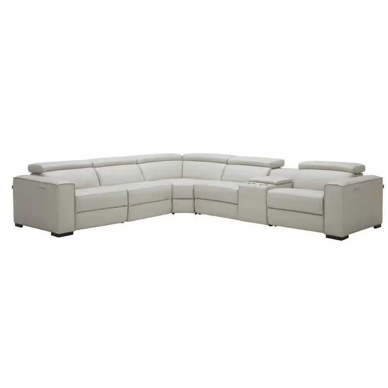 Graddy 6 - Piece Leather Power Reclining Sectional