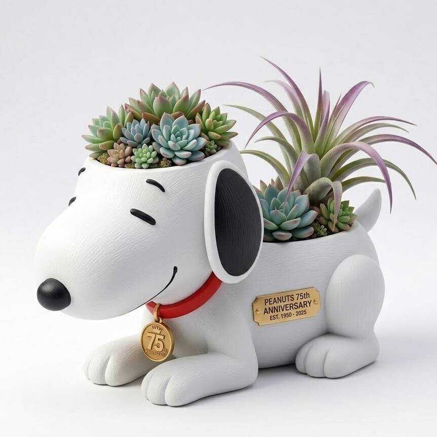 Peanuts 75th Anniversary Snoopy Dual Planter Pot