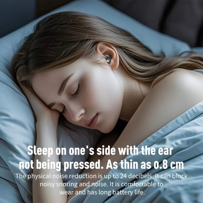New Favorite Of Sleep! 2025 New Invisible Sleep Wireless Earphones, Mini Hidden Earplugs, Wireless 5 3 Touch Controls, Professional Sleep Noise Reduction, Invisible Fit Without Falling Off, Core Popular Sleep Headphones, Start A Comfortable Sleep Journey!