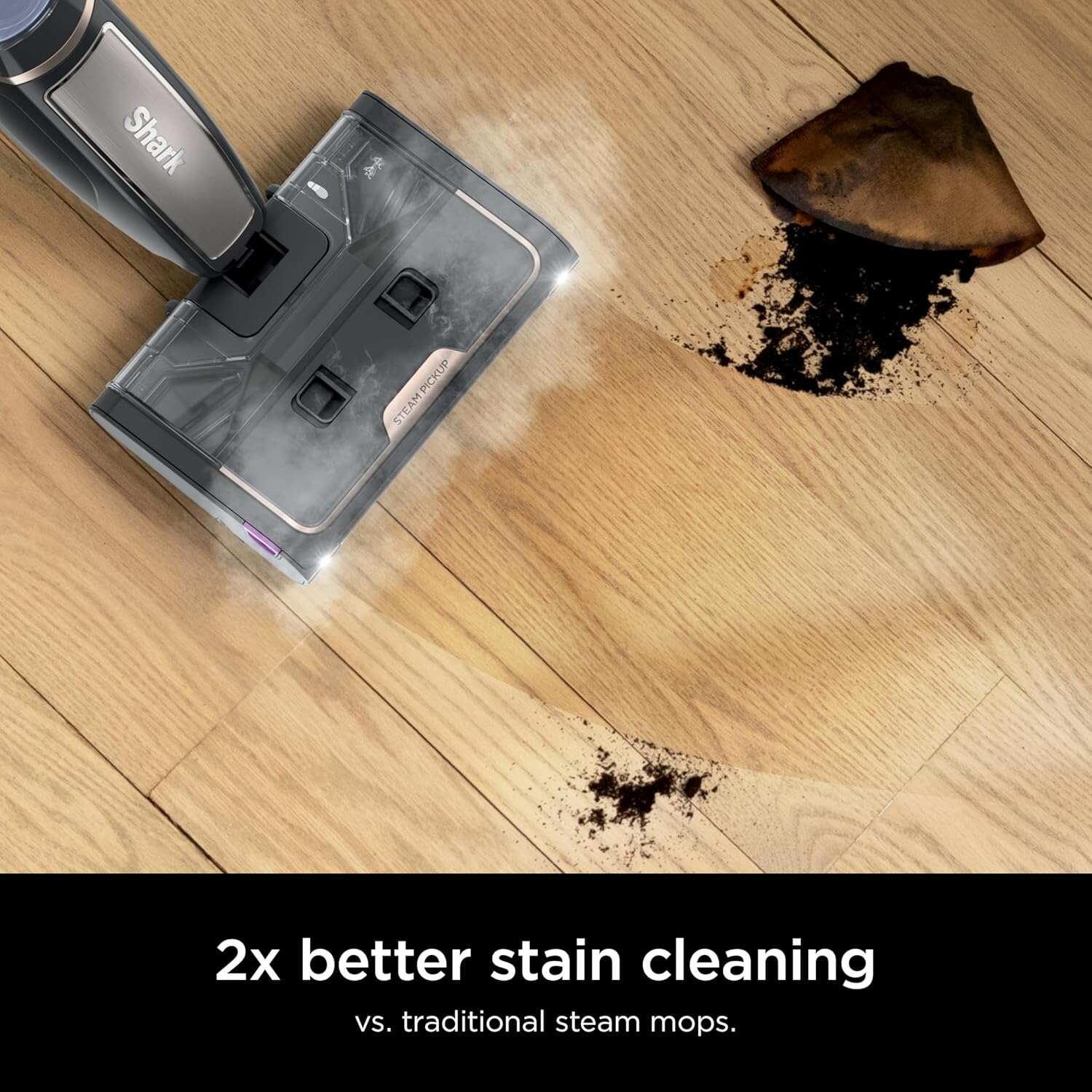 SD201 Steam Pickup 3-in-1 Steam Mop Picks Up Debris, Deep Scrubs, & Steam Sanitizes All At Once, Lightweight Steam Cleaner for Home w/Sealed Hard Floors like Hardwood, Tile & Laminate (Renewed)
