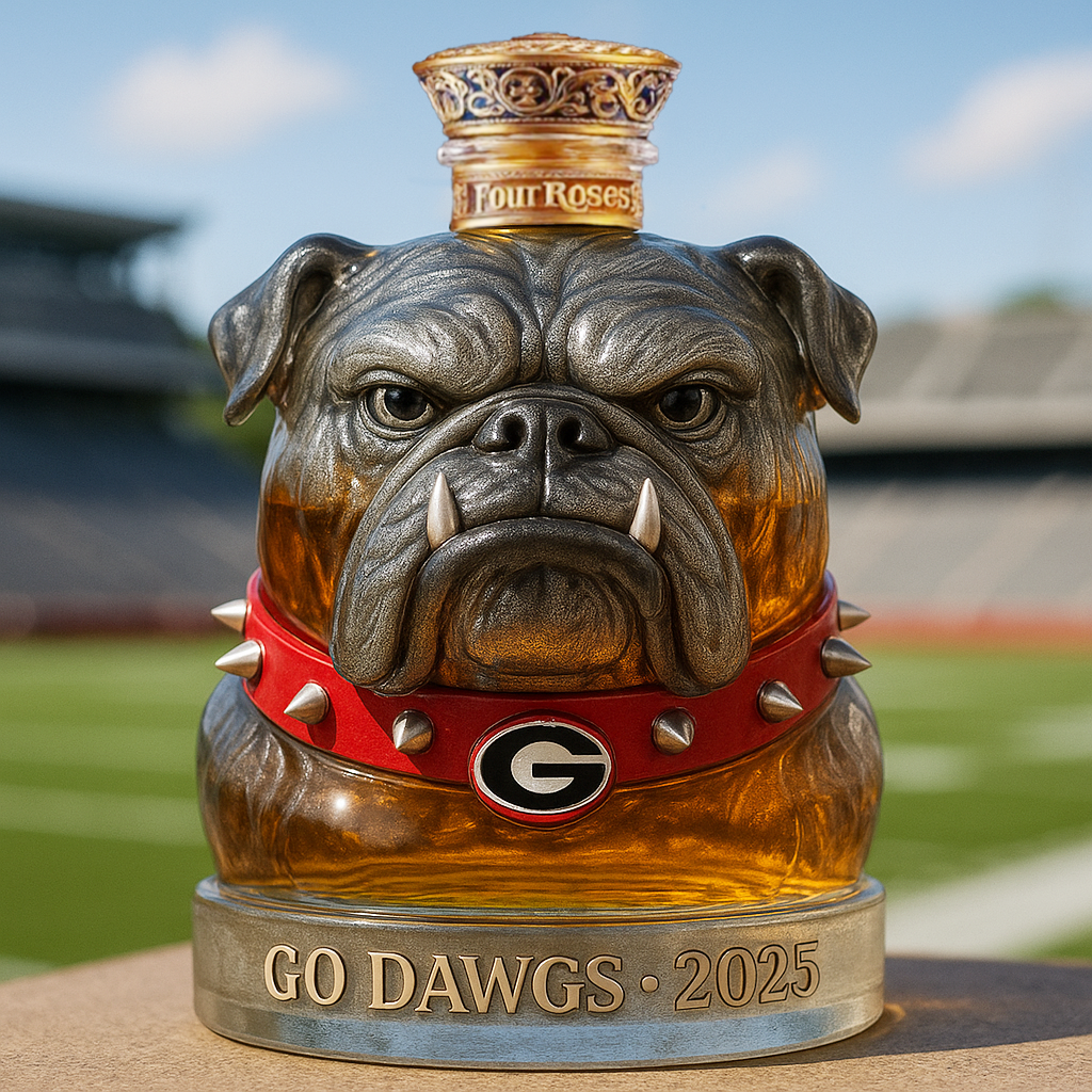 UGA Bulldogs Whiskey Bottle