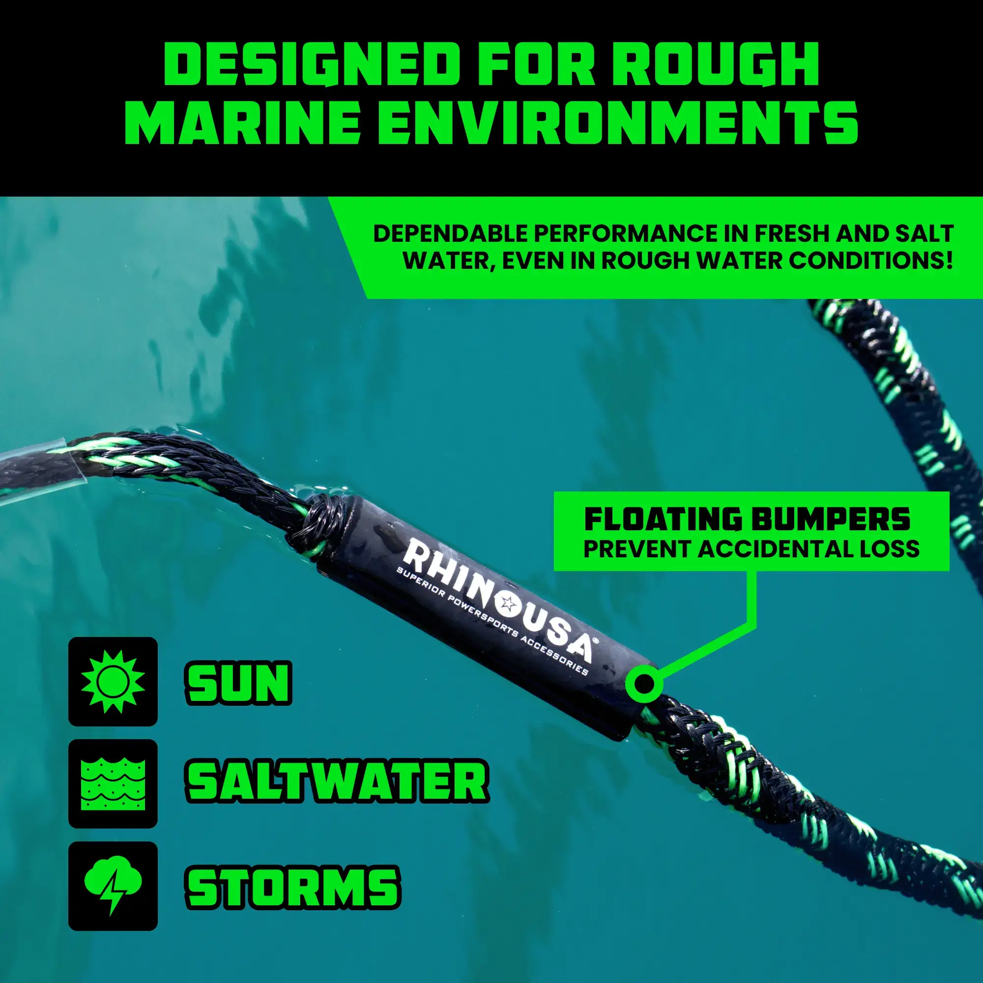 Heavy-Duty Bungee Dock Lines - Bungee Dock Rope for Jetski, Boat, and More.
