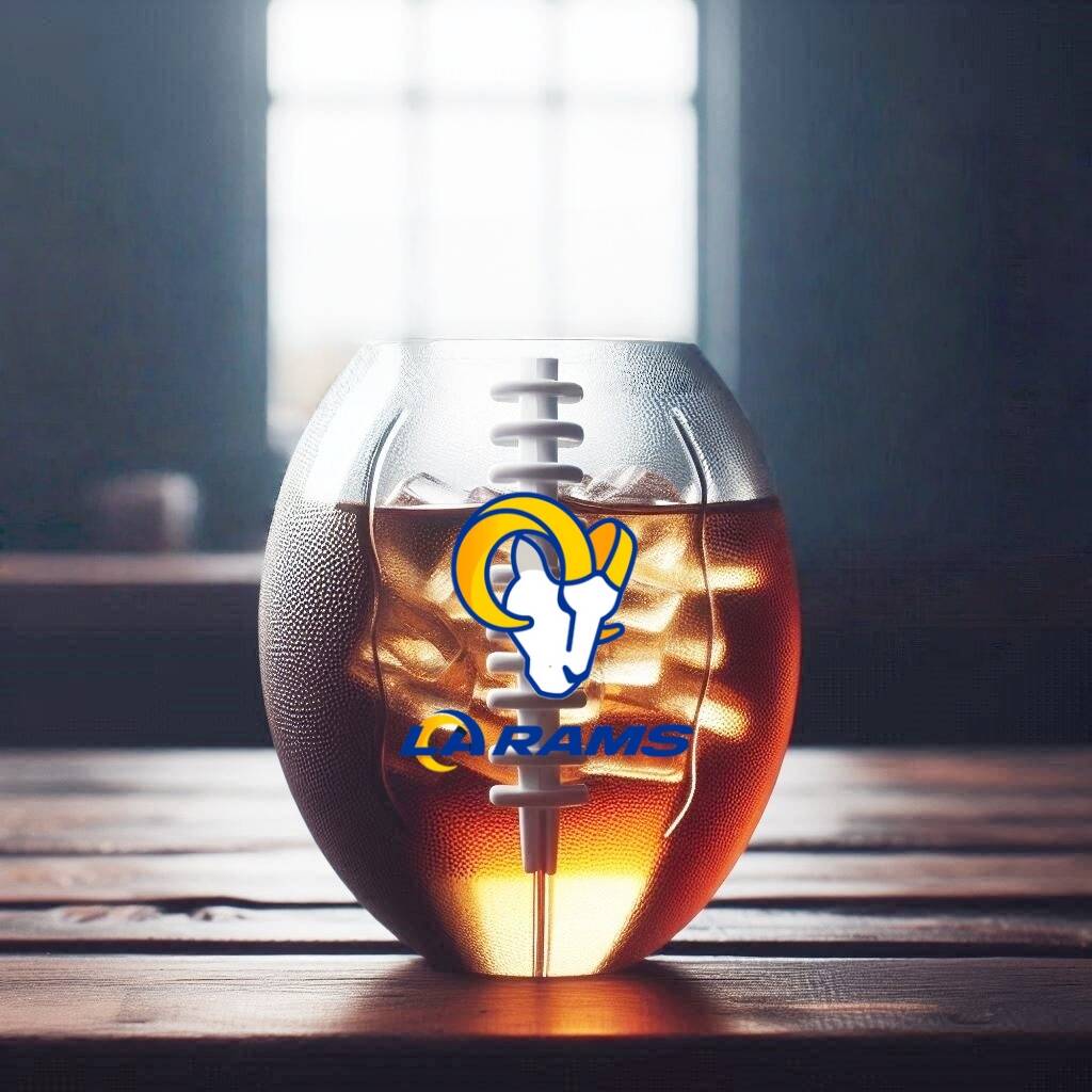 NFL Team Football Glass