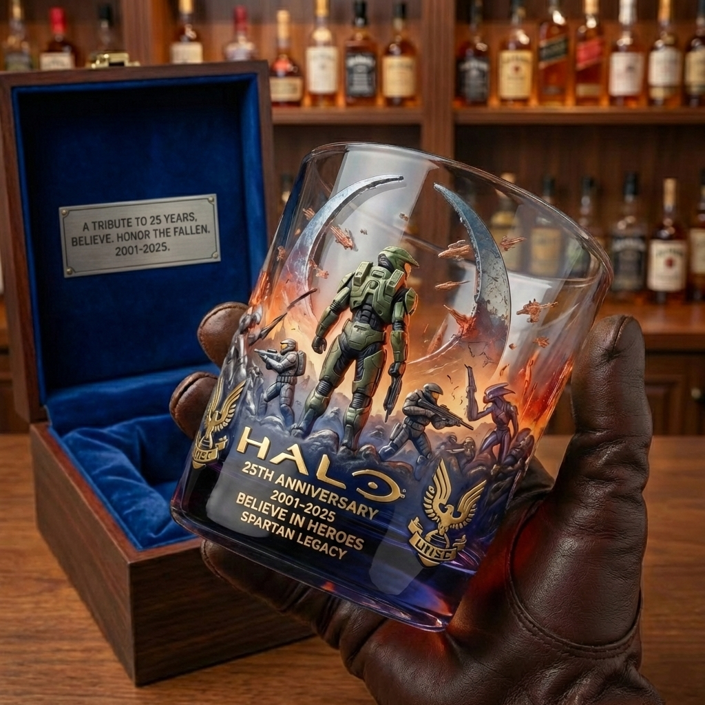 Halo 25th Anniversary Commemorative Whiskey Glass