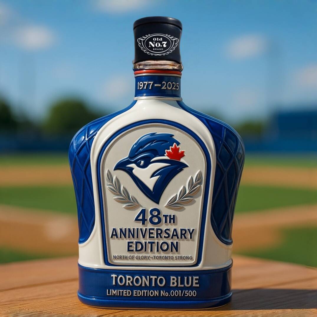 Blue Jays 48th Anniversary Whiskey Bottle