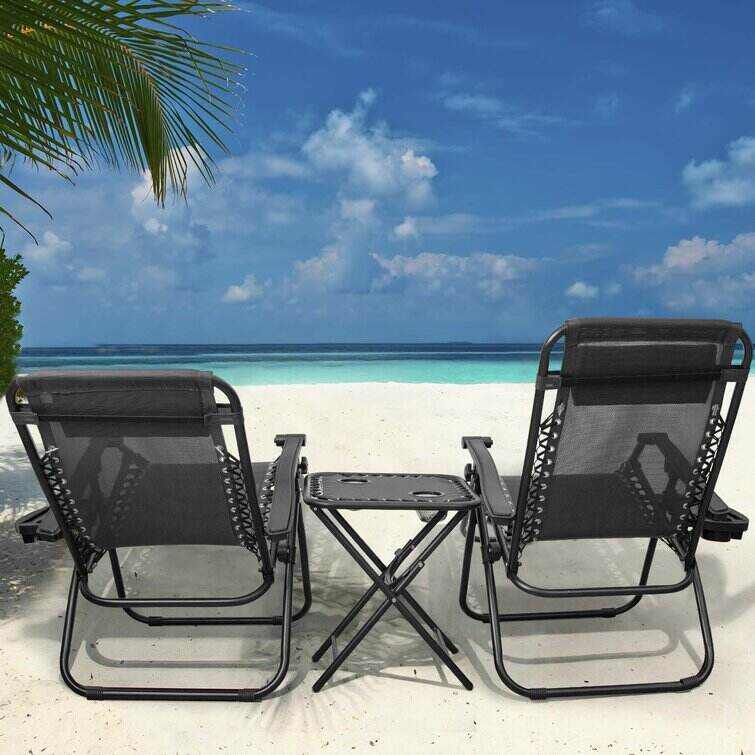 Gavyn Reclining/Folding Zero Gravity Chair with Cushion