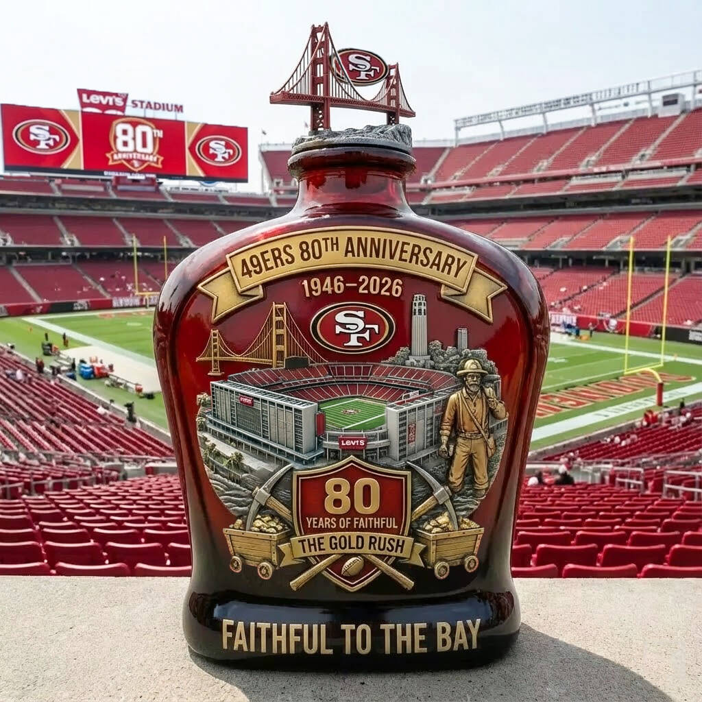 SF 49ers 80th Anniversary Whiskey Decanter