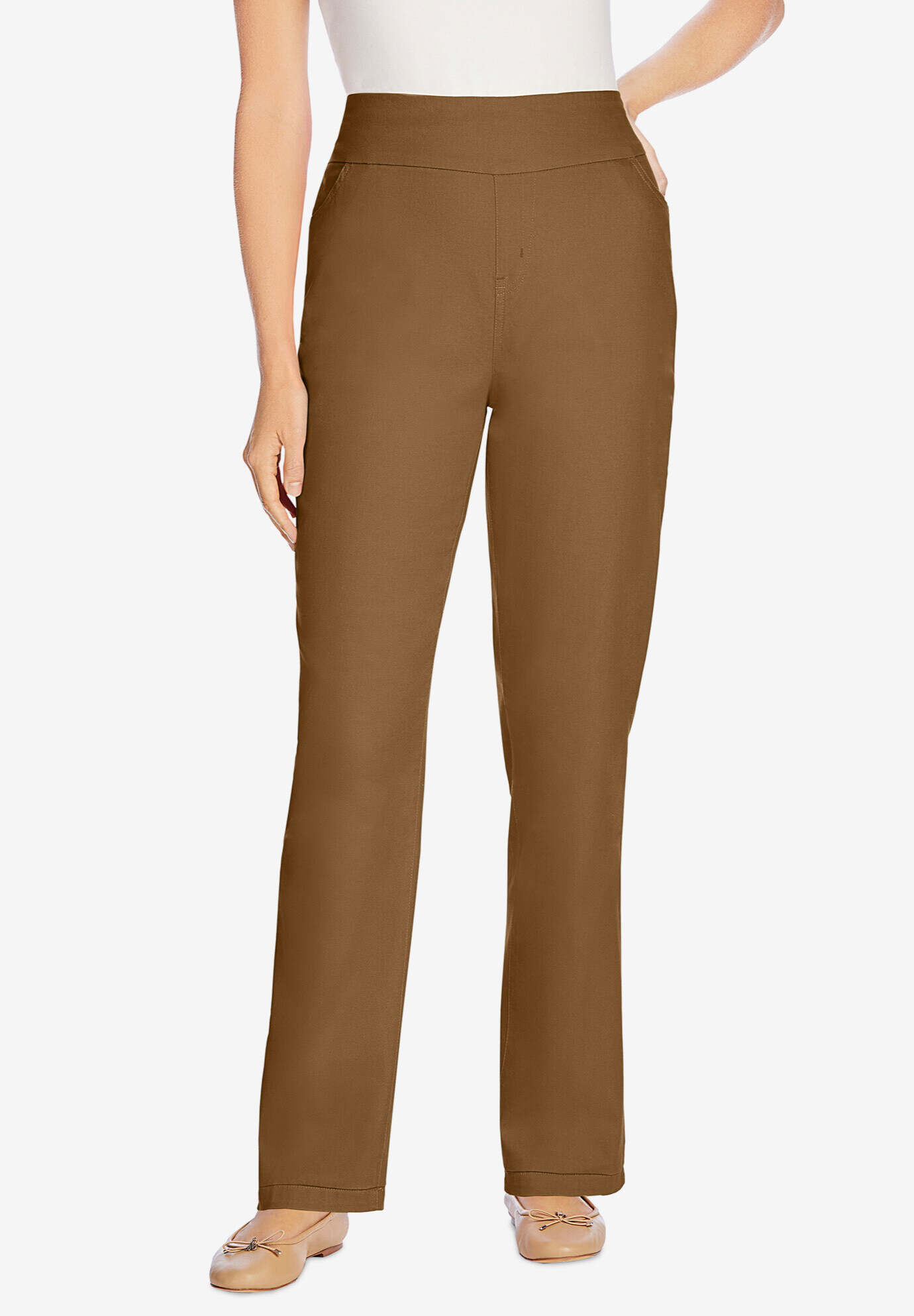 Flex-Fit Pull-On Straight-Leg Jean