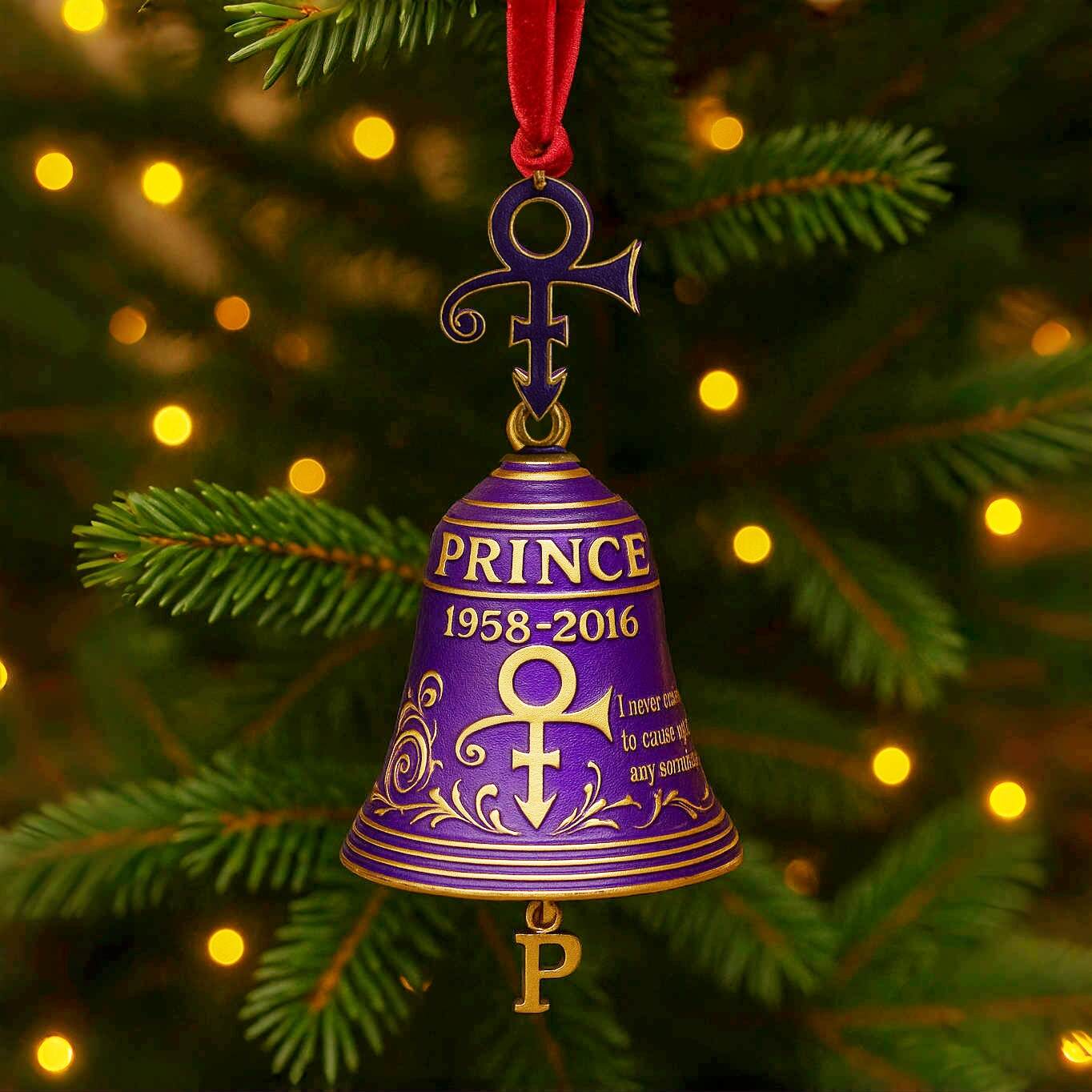 Prince 1958–2016 memorial bell ornament