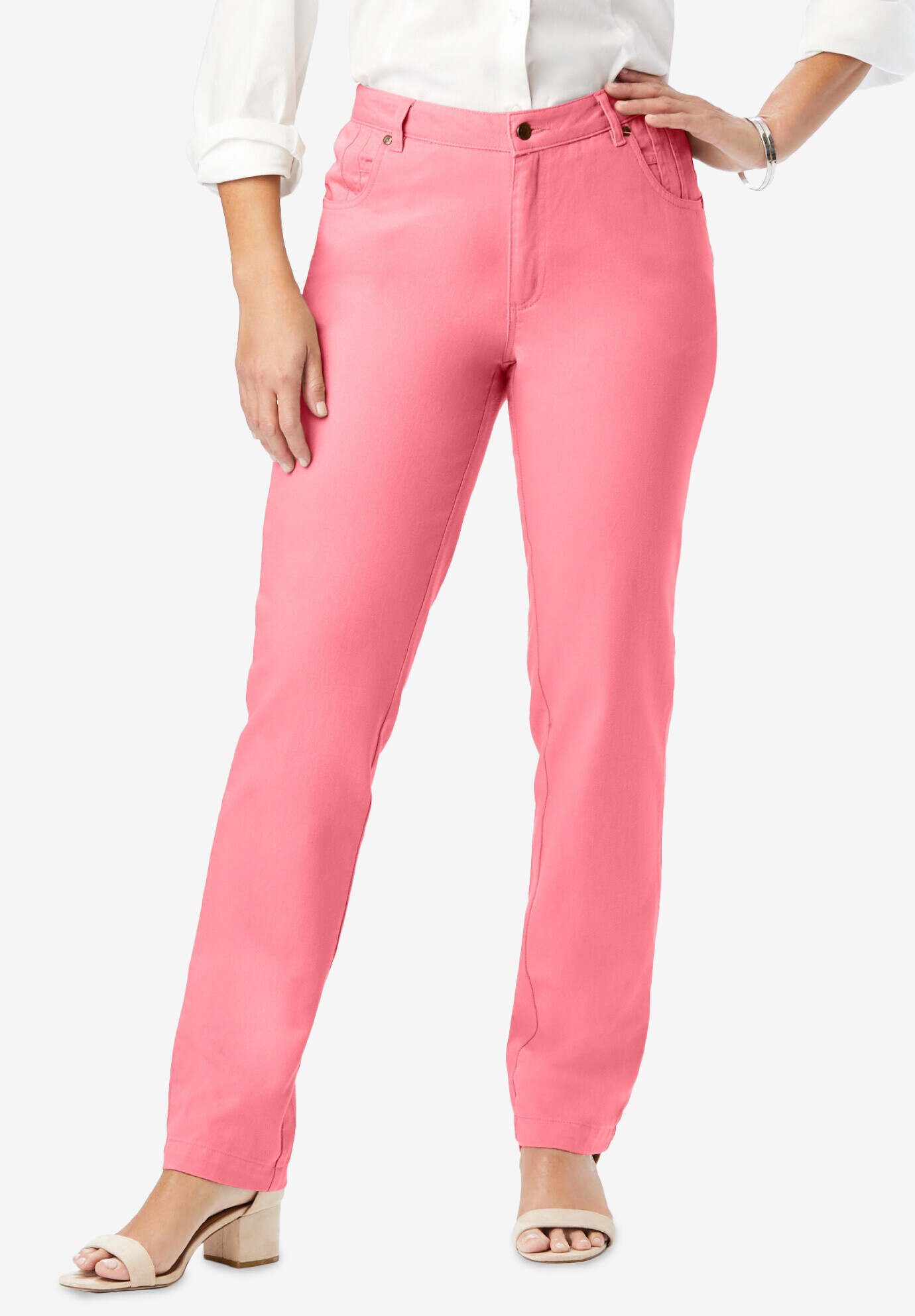 Classic Cotton Denim Straight-Leg Jean