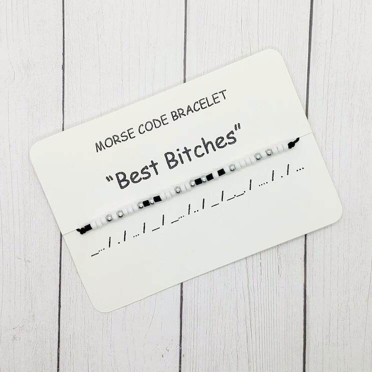 Best Bitches Morse Code Bracelet